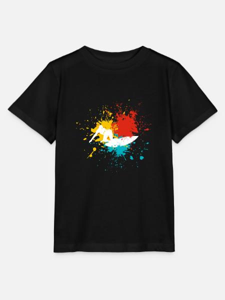 Surfer Surfen - Stanley/Stella Kinder T-Shirt MINI CREATOR  - Schwarz