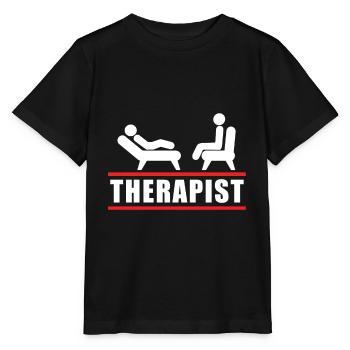 Thérapeute - T-shirt bio MINI CREATOR Stanley/Stella Enfant - noir - Devant - Mikhail (115cm)
