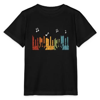 Piano pianist - Stanley/Stella MINI CREATOR Kids’ T-Shirt - black - Front - Mikhail (115cm)