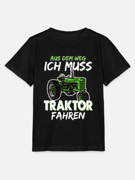 Bauer Landwirt Traktor - Stanley/Stella Kinder T-Shirt MINI CREATOR  - Schwarz
