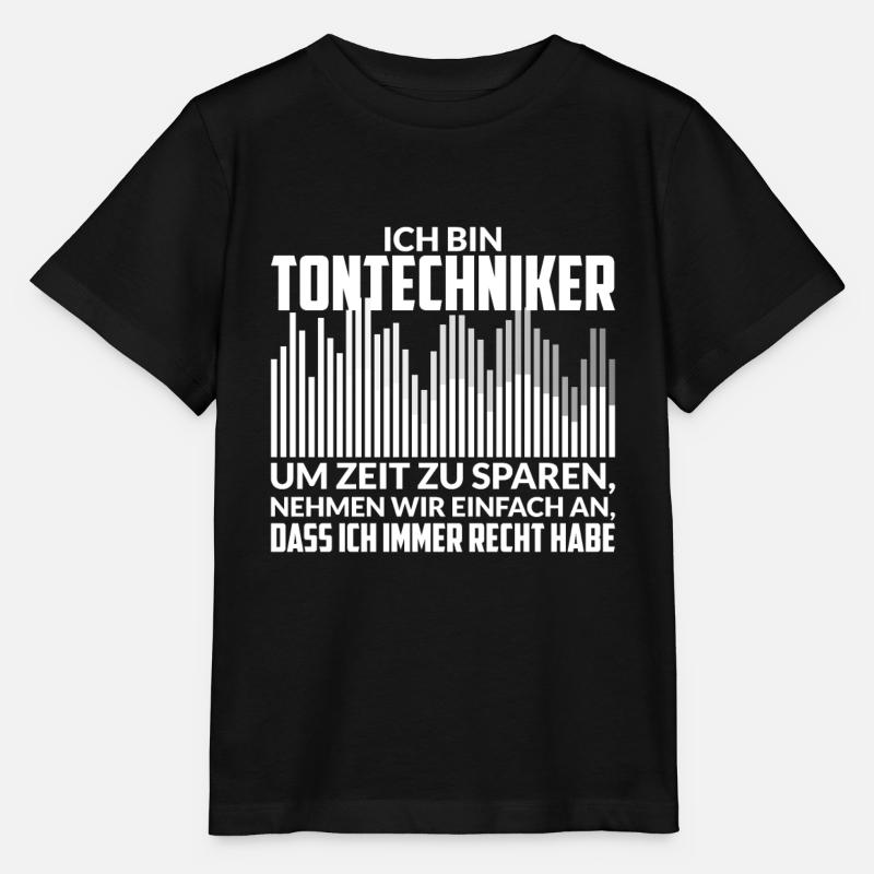 Tontechniker Veranstaltungstechnik Spruch - Stanley/Stella Kinder T-Shirt MINI CREATOR - Schwarz