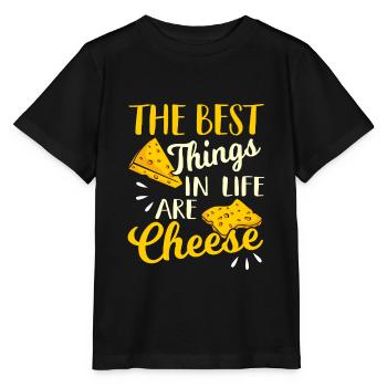 Cheese - Stanley/Stella MINI CREATOR Kids’ T-Shirt - black - Front - Mikhail (115cm)