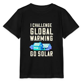 Solar Energy Photovoltaics PV - I challenge Global - T-shirt bio MINI CREATOR Stanley/Stella Enfant - noir - Devant - Mikhail (115cm)