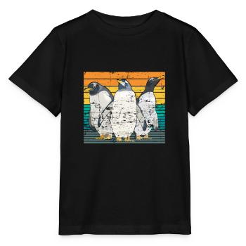 Pingouin animal Antarctique - T-shirt bio MINI CREATOR Stanley/Stella Enfant - noir - Devant - Mikhail (115cm)