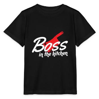Chefkoch mit kulinarischem Humor in der Küche Knal - Stanley/Stella Kinder T-Shirt MINI CREATOR  - Schwarz - Vorne - Mikhail (115cm)
