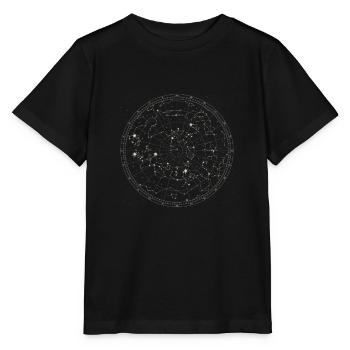 Astronomy Sky Map Stars Horoscope Constellation - T-shirt bio MINI CREATOR Stanley/Stella Enfant - noir - Devant - Mikhail (115cm)