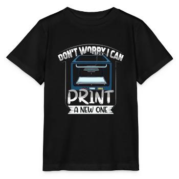 3D-printer cadeau 3D-afdrukmachine - Stanley/Stella Kinder-T-shirt MINI CREATOR  - zwart - Voor - Mikhail (115cm)