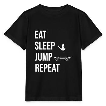 Eat Sleep Jump Repeat Trampoline Jumping Fitness - T-shirt bio MINI CREATOR Stanley/Stella Enfant - noir - Devant - Mikhail (115cm)