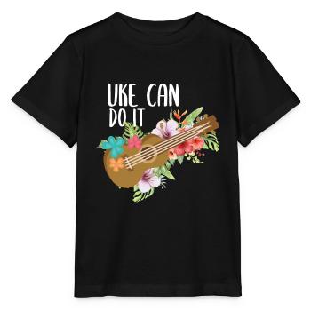 Uke ukulele - Stanley/Stella MINI CREATOR Kids’ T-Shirt - black - Front - Mikhail (115cm)