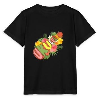 Uke ukulele - Stanley/Stella MINI CREATOR Kids’ T-Shirt - black - Front - Mikhail (115cm)