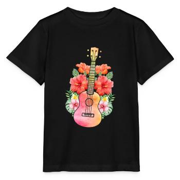 Uke ukulele - Stanley/Stella MINI CREATOR Kids’ T-Shirt - black - Front - Mikhail (115cm)