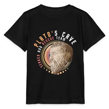 Pièce de la grotte de Platon - T-shirt bio MINI CREATOR Stanley/Stella Enfant - noir - Devant - Mikhail (115cm)