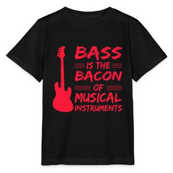 guitar guitar bass bass guitar music heartbeat - Stanley/Stella MINI CREATOR Kids’ T-Shirt - black - Front - Mikhail (115cm)