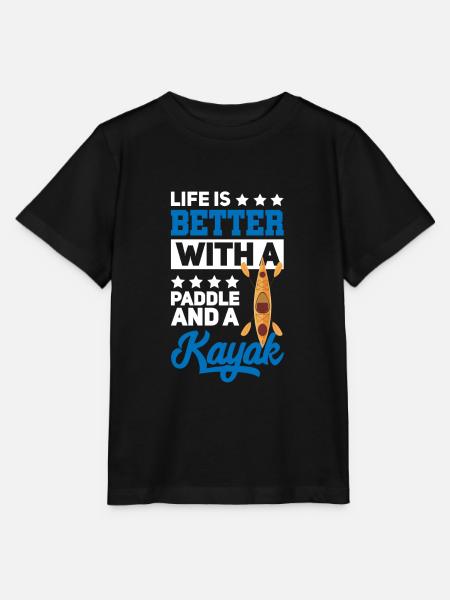 Kajak Kayak Kajaker - Stanley/Stella Kinder T-Shirt MINI CREATOR  - Schwarz