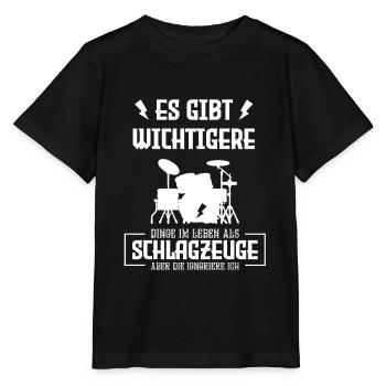 Schlagzeug Drummers Spruch - Stanley/Stella Kinder T-Shirt MINI CREATOR  - Schwarz - Vorne - Mikhail (115cm)