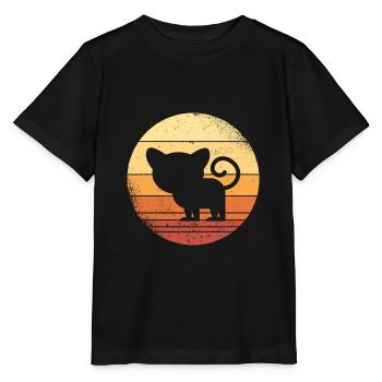 Tarsier singe primate graphique Asie du sud-est - T-shirt bio MINI CREATOR Stanley/Stella Enfant - noir - Devant - Mikhail (115cm)