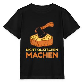 nicht quatschen machen Damen Macher Mechatroniker - Stanley/Stella Kinder T-Shirt MINI CREATOR  - Schwarz - Vorne - Mikhail (115cm)