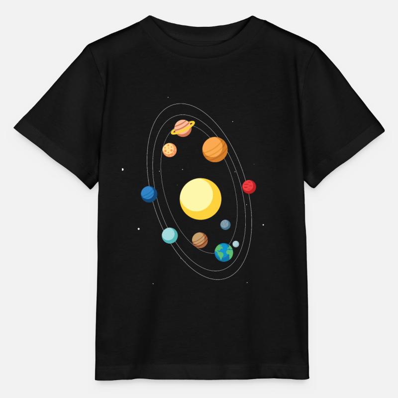 NASA Sonnensystem Klassisch Weltraum Geschenkidee - Stanley/Stella Kinder T-Shirt MINI CREATOR - Schwarz