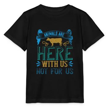 Dire végétalien - cadeau pour les végétaliens - T-shirt bio MINI CREATOR Stanley/Stella Enfant - noir - Devant - Mikhail (115cm)