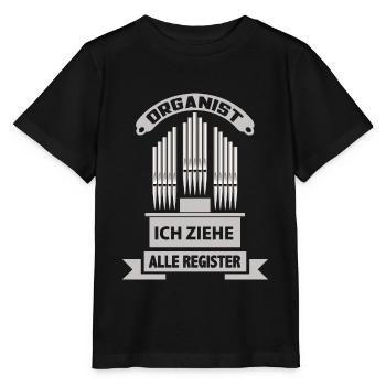 Orgel Organist Orgeler Kirche Organistin Orgelerin - Stanley/Stella Kinder T-Shirt MINI CREATOR  - Schwarz - Vorne - Mikhail (115cm)