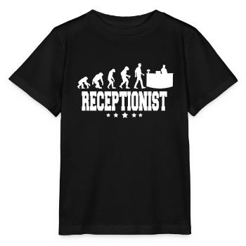 évolution de la réceptionniste - T-shirt bio MINI CREATOR Stanley/Stella Enfant - noir - Devant - Mikhail (115cm)