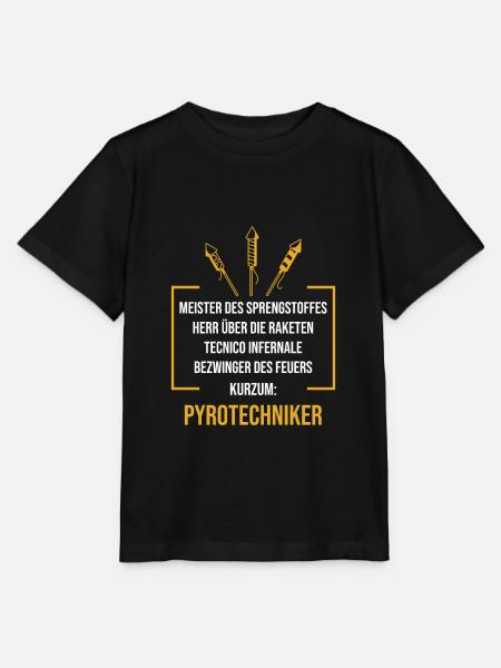 Pyrotechniker Lustige Pyro Feuerwerk Sprengstoff - Stanley/Stella Kinder T-Shirt MINI CREATOR - Schwarz