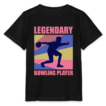 Bowling Quilles Quilles à Billes Lanes Strike Bowler Bow - T-shirt bio MINI CREATOR Stanley/Stella Enfant - noir - Devant - Mikhail (115cm)