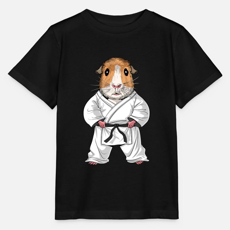 Meerschweinchen Karate - Stanley/Stella Kinder T-Shirt MINI CREATOR  - Schwarz