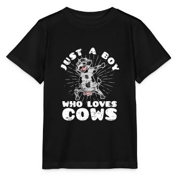 Vache - T-shirt bio MINI CREATOR Stanley/Stella Enfant - noir - Devant - Mikhail (115cm)
