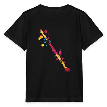 Querflöte Splash - Stanley/Stella Kinder T-Shirt MINI CREATOR  - Schwarz - Vorne - Mikhail (115cm)