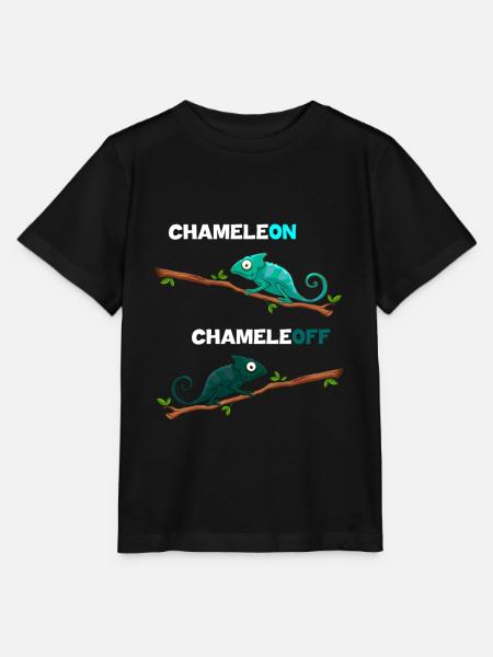 Chameleon Chameleoff - Lustiger Chamäleon Spruch - Stanley/Stella Kinder T-Shirt MINI CREATOR - Schwarz