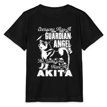 Les chanceux ont un Akita - T-shirt bio MINI CREATOR Stanley/Stella Enfant - noir - Devant - Mikhail (115cm)