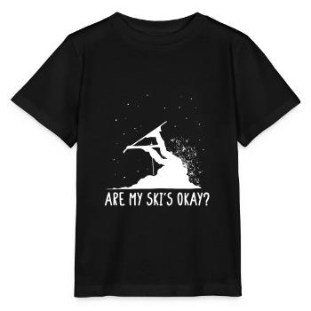 Are my Ski's okay funny gift - Stanley/Stella MINI CREATOR Kids’ T-Shirt - black - Front - Mikhail (115cm)