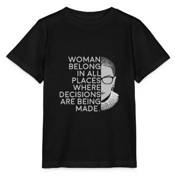 RBG Solidarity Equal Rights Humanitarian Ruth - Stanley/Stella MINI CREATOR Kids’ T-Shirt - black - Front - Mikhail (115cm)