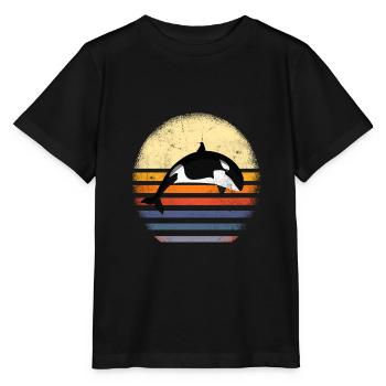 Orques épaulards bien-être animal cadeau d'épaulards - T-shirt bio MINI CREATOR Stanley/Stella Enfant - noir - Devant - Mikhail (115cm)