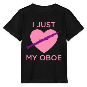 hautbois hautbois joueur de hautbois musique en laiton lecteur de son - T-shirt bio MINI CREATOR Stanley/Stella Enfant - noir - Devant - Mikhail (115cm)