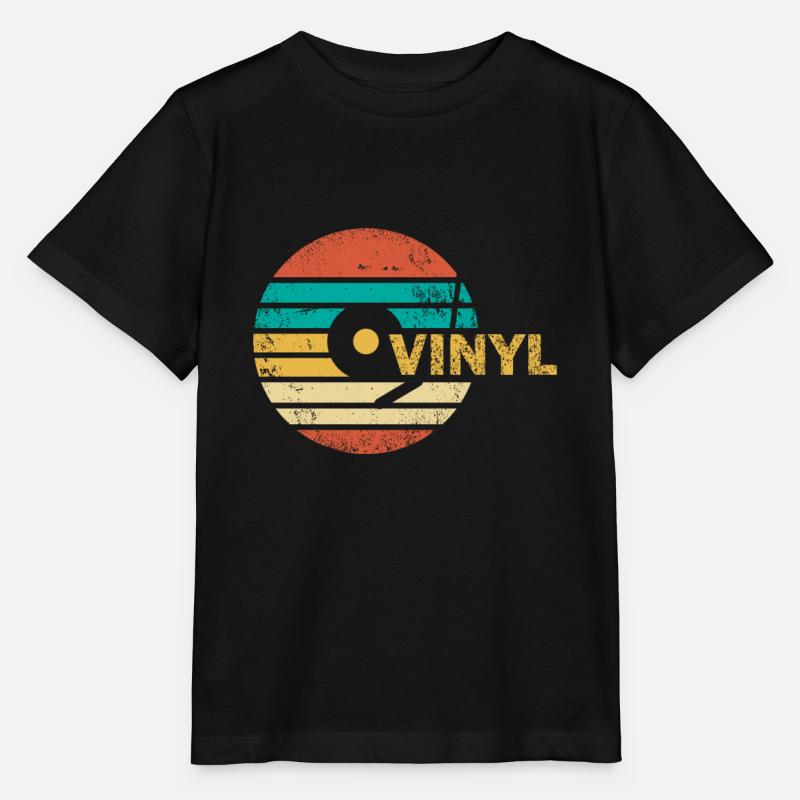 Disque vinyle - T-shirt bio MINI CREATOR Stanley/Stella Enfant - noir