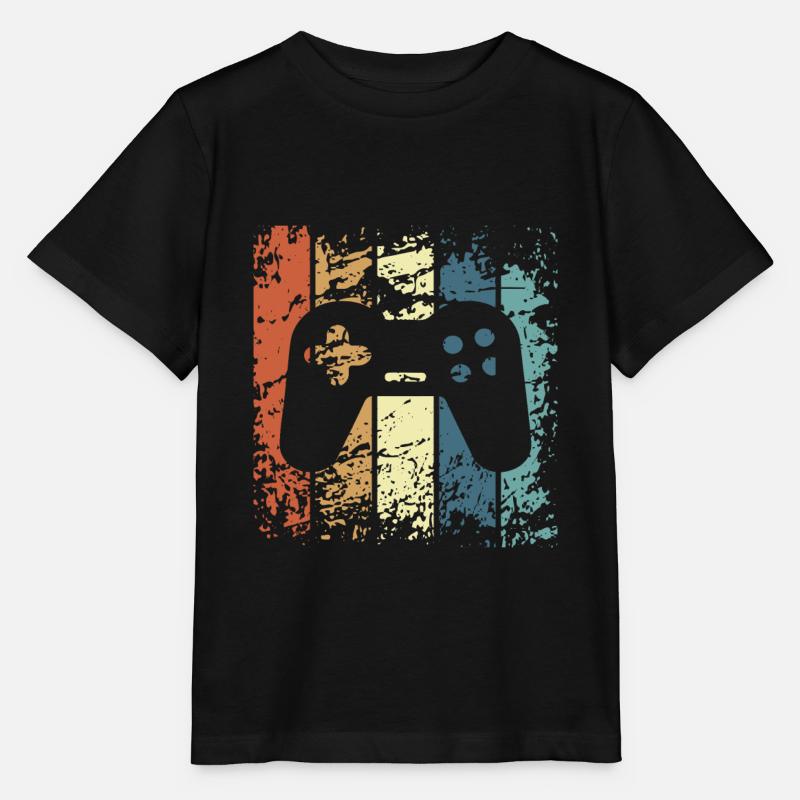 Spielekonsole Kontroller retro vintage Geschenk - Stanley/Stella Kinder T-Shirt MINI CREATOR  - Schwarz