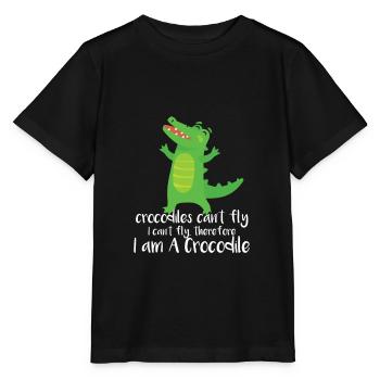 crocodiles can't fly - Stanley/Stella MINI CREATOR Kids’ T-Shirt - black - Front - Mikhail (115cm)