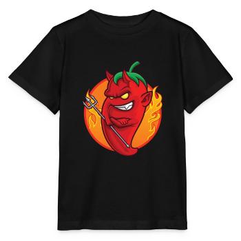 Chili pepper - Stanley/Stella MINI CREATOR Kids’ T-Shirt - black - Front - Mikhail (115cm)