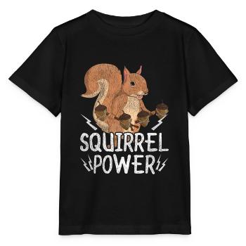 Eichhörnchen Niedliches Tier - Stanley/Stella Kinder T-Shirt MINI CREATOR  - Schwarz - Vorne - Mikhail (115cm)