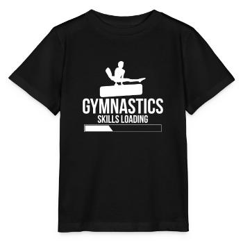 Gymnastics Skills Loading Gymnastik Turnen - Stanley/Stella Kinder T-Shirt MINI CREATOR  - Schwarz - Vorne - Mikhail (115cm)