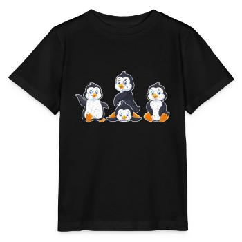 Pingouin Antarctique - T-shirt bio MINI CREATOR Stanley/Stella Enfant - noir - Devant - Mikhail (115cm)