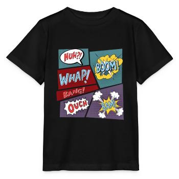 Comic superhero comic books kids gift - Stanley/Stella MINI CREATOR Kids’ T-Shirt - black - Front - Mikhail (115cm)