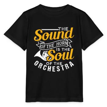 Horn orchestra gift - Stanley/Stella MINI CREATOR Kids’ T-Shirt - black - Front - Mikhail (115cm)