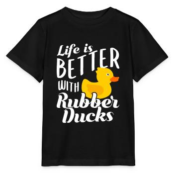 Canard de bain en caoutchouc - T-shirt bio MINI CREATOR Stanley/Stella Enfant - noir - Devant - Mikhail (115cm)