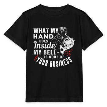 Horn French Horn Gift - Stanley/Stella MINI CREATOR Kids’ T-Shirt - black - Front - Mikhail (115cm)