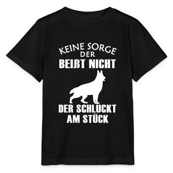 Cooles Schäferhunde Hunde Liebhe Geschenk - Stanley/Stella Kinder T-Shirt MINI CREATOR  - Schwarz - Vorne - Mikhail (115cm)