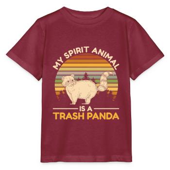 racoon - Stanley/Stella MINI CREATOR Kids’ T-Shirt - burgundy - Front - Kain (125cm)