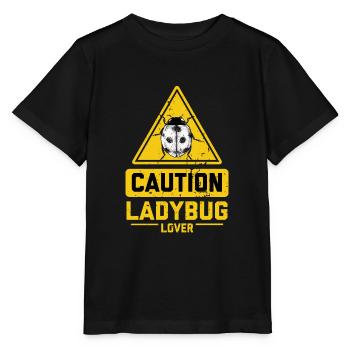 CAUTION Ladybug Lover - Stanley/Stella Kinder T-Shirt MINI CREATOR  - Schwarz - Vorne - Mikhail (115cm)